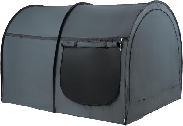 VEVOR Bed Tent, 75" x 54" x 47" Full Size 4 Doors Block Out Light Sleeping Bed Canopy Breathable Dream Tent with 0.28 in Fiber Poles on Bed Privacy for Kids and Adult Indoor Sleeping Tent